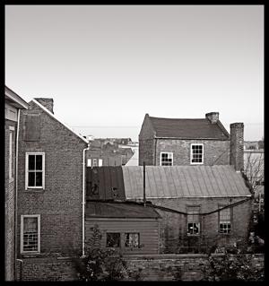 View towards Trapezium House from 226 High Street, taken 1988